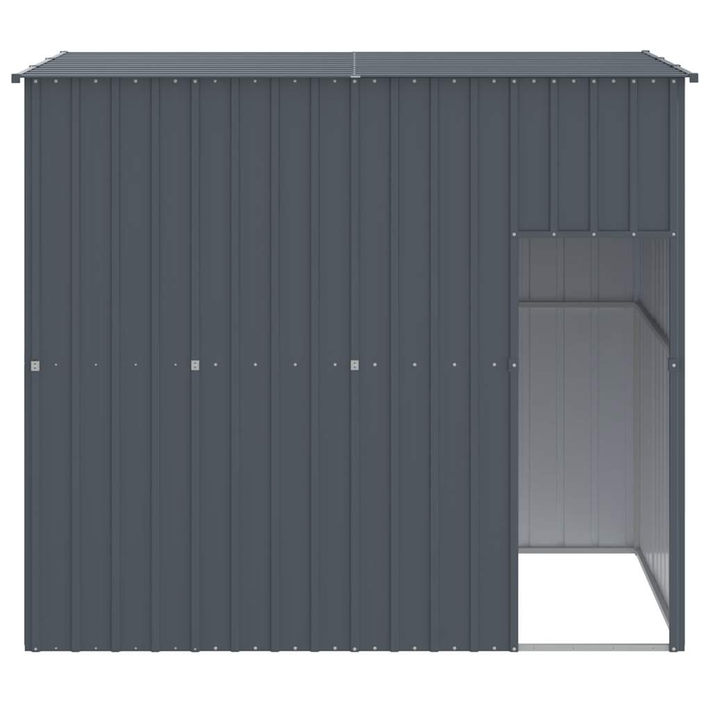 Koerakuut katusega, antratsiithall, 214x153x181 cm, teras