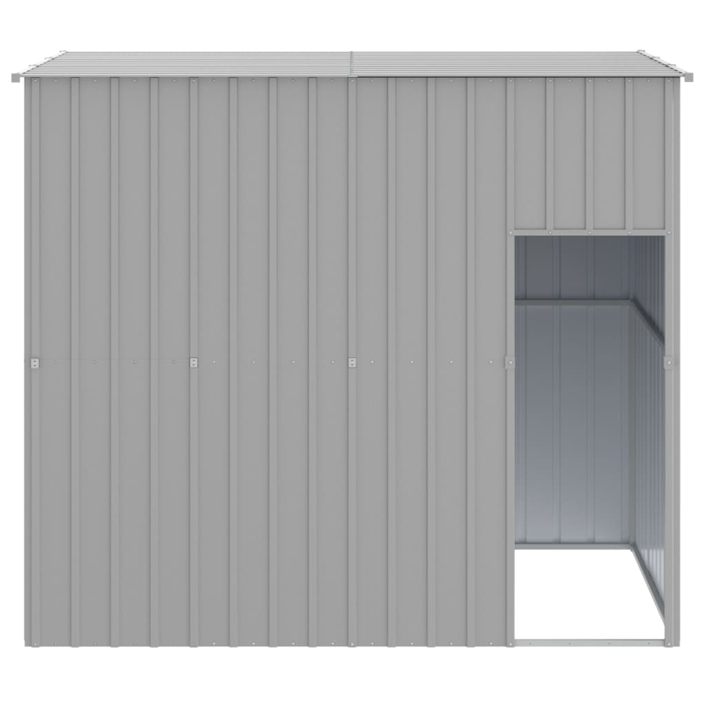 Koerakuut katusega, helehall, 214x153x181 cm, teras