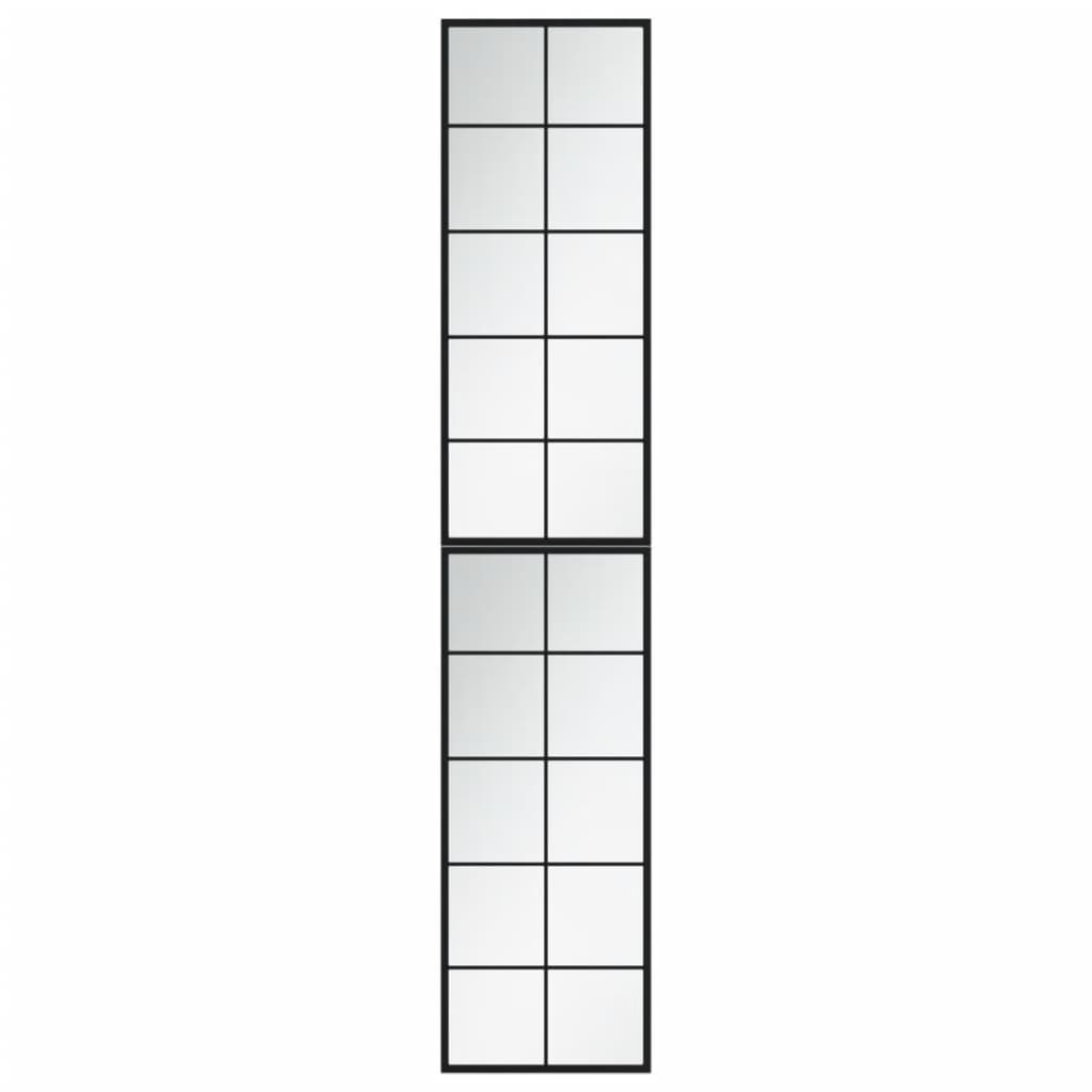 Seinapeeglid 2 tk, must, 100 x 40 cm, metall
