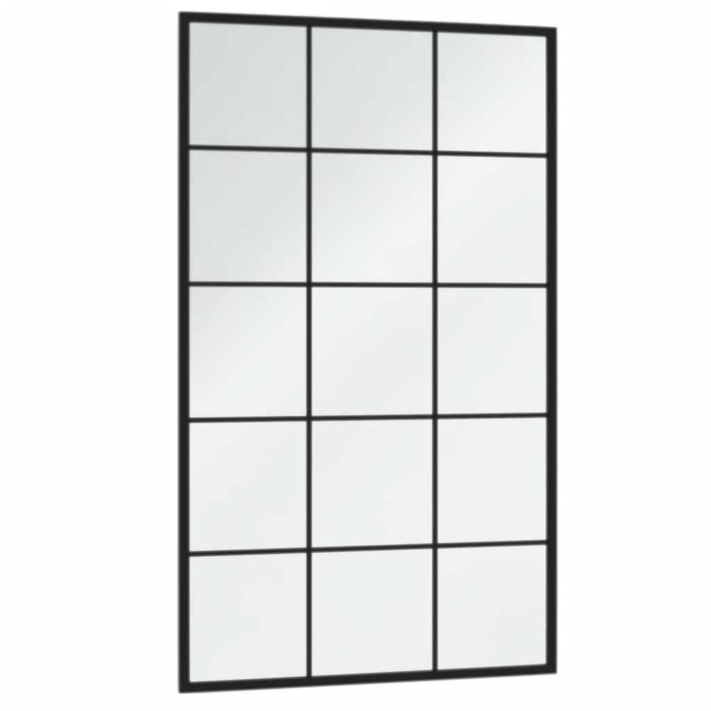 Seinapeeglid 3 tk, must, 100 x 60 cm, metall