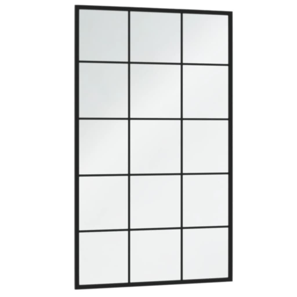 Seinapeeglid 4 tk, must, 100 x 60 cm, metall