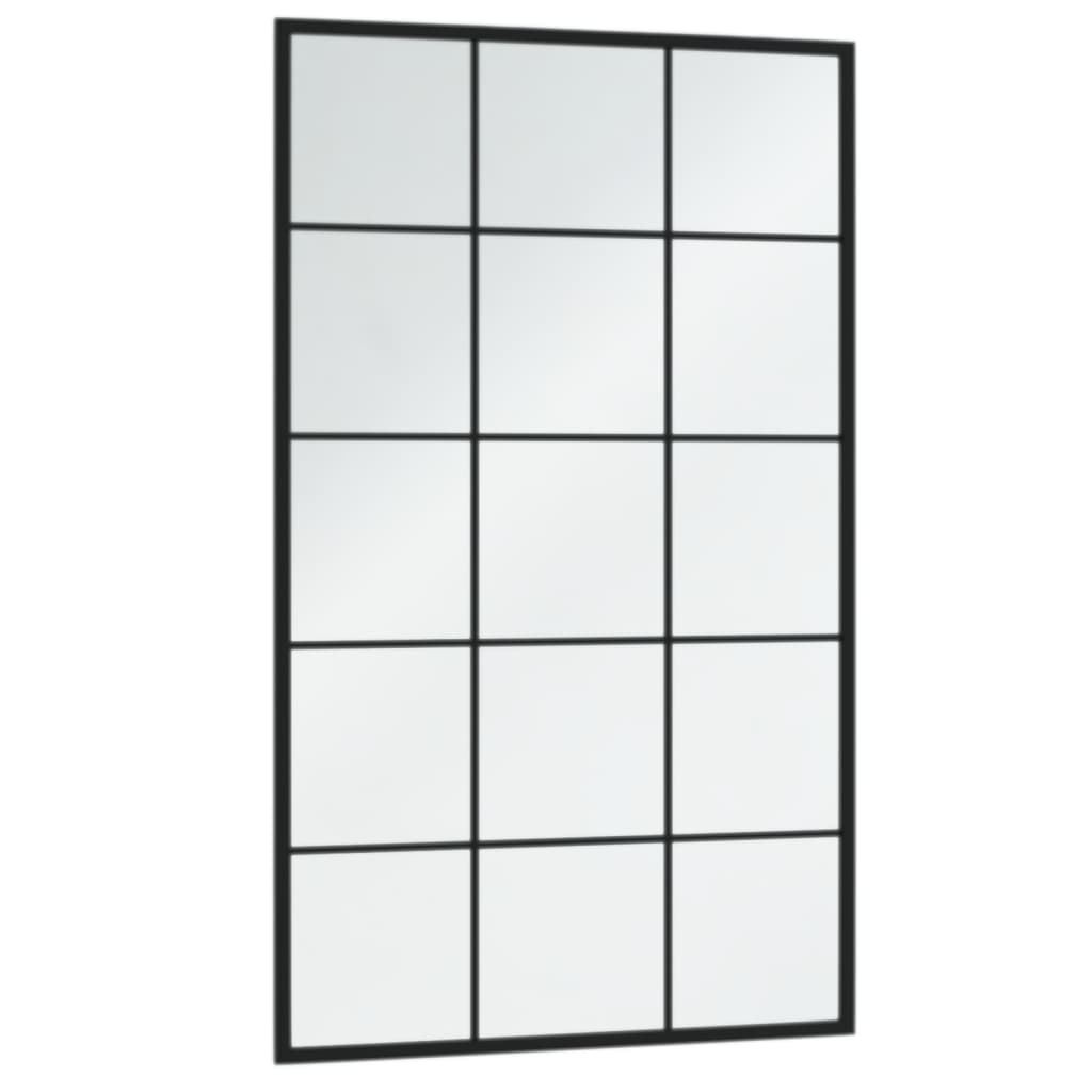 Seinapeeglid 6 tk, must, 100 x 60 cm, metall