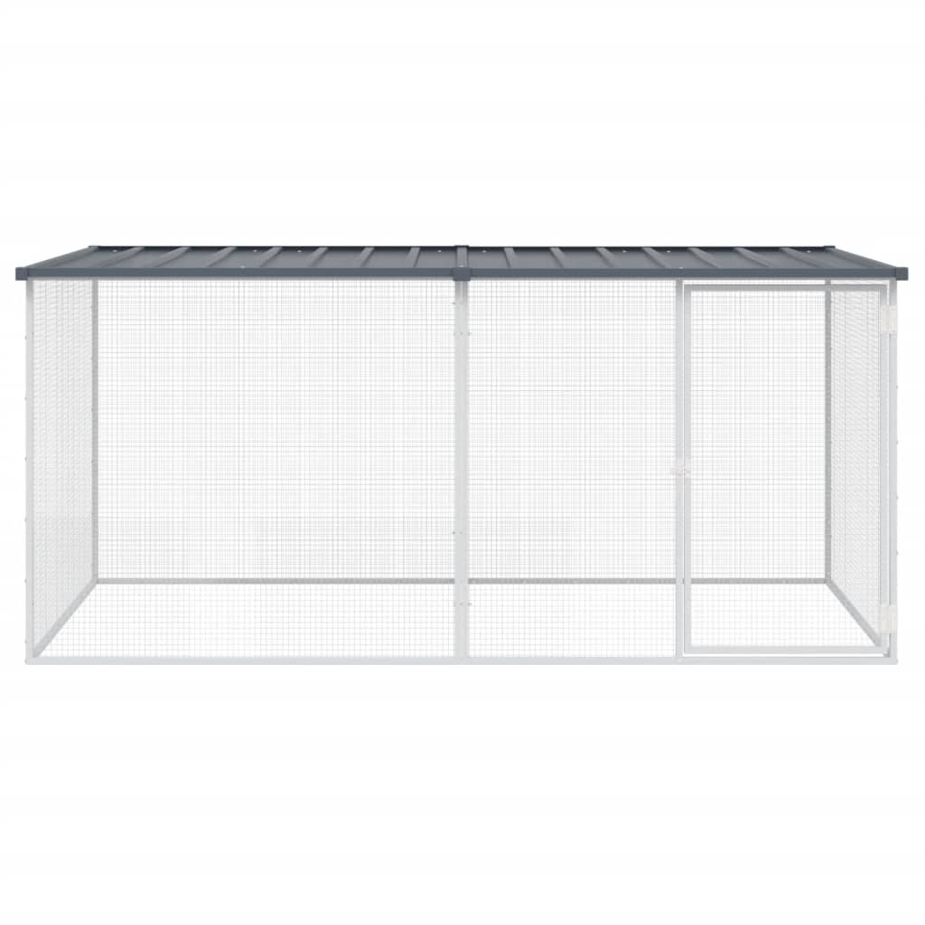 Kanapuur katusega, antratsiithall, 203 x 98 x 90 cm, tsingitud teras