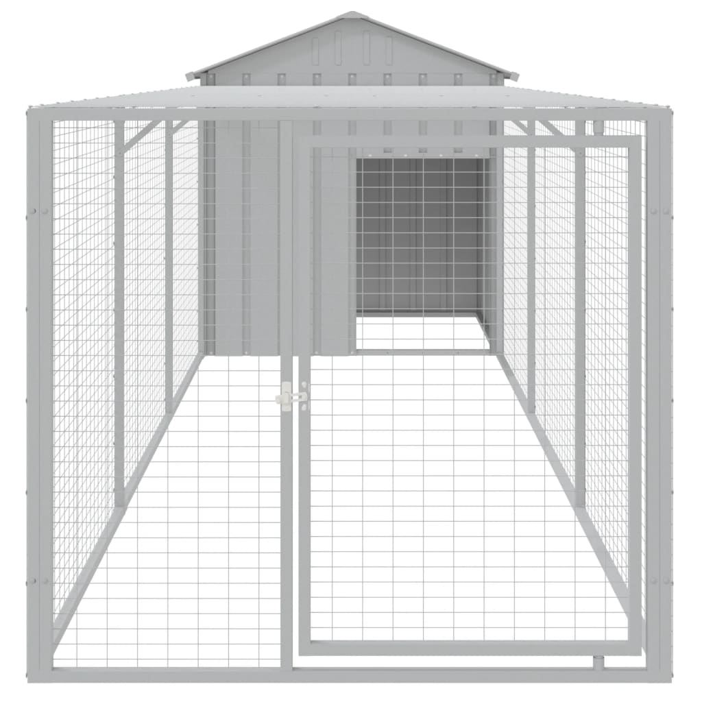 Kanapuur aedikuga, helehall, 117x405x123 cm, tsingitud teras