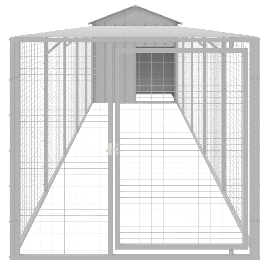 Kanapuur aedikuga, helehall, 117x609x123 cm, tsingitud teras