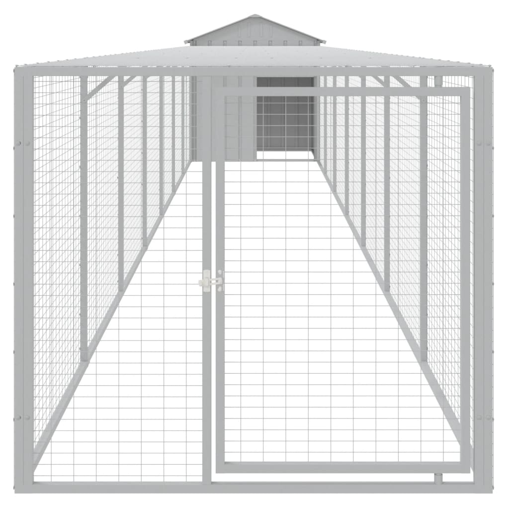 Kanapuur aedikuga, helehall, 117x813x123 cm, tsingitud teras