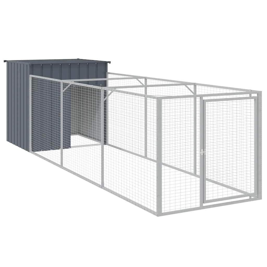 Koerakuut aedikuga, antratsiithall, 110x405x110 cm, teras