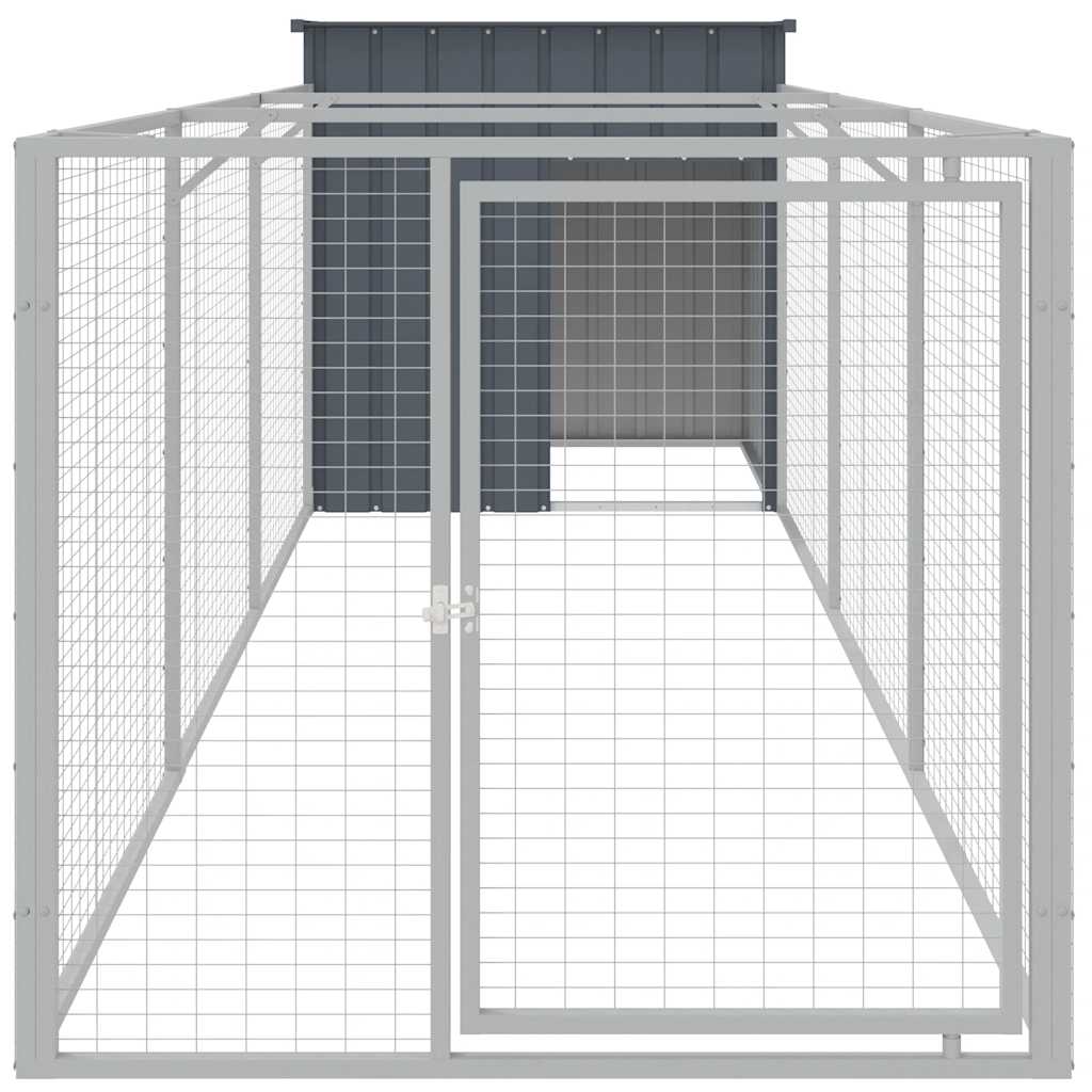 Koerakuut aedikuga, antratsiithall, 110x405x110 cm, teras