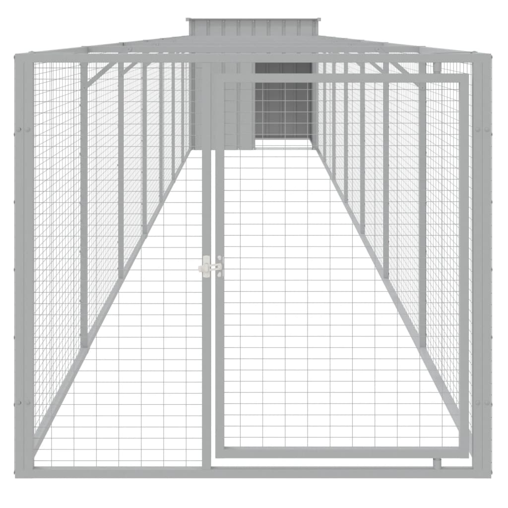 Koerakuut aedikuga, helehall, 110x813x110 cm, teras