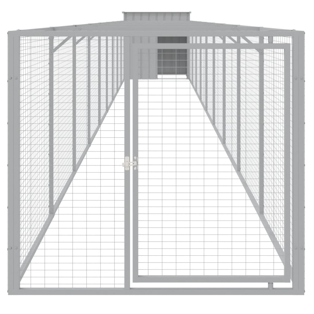 Koerakuut aedikuga, helehall, 110x1017x110 cm, teras