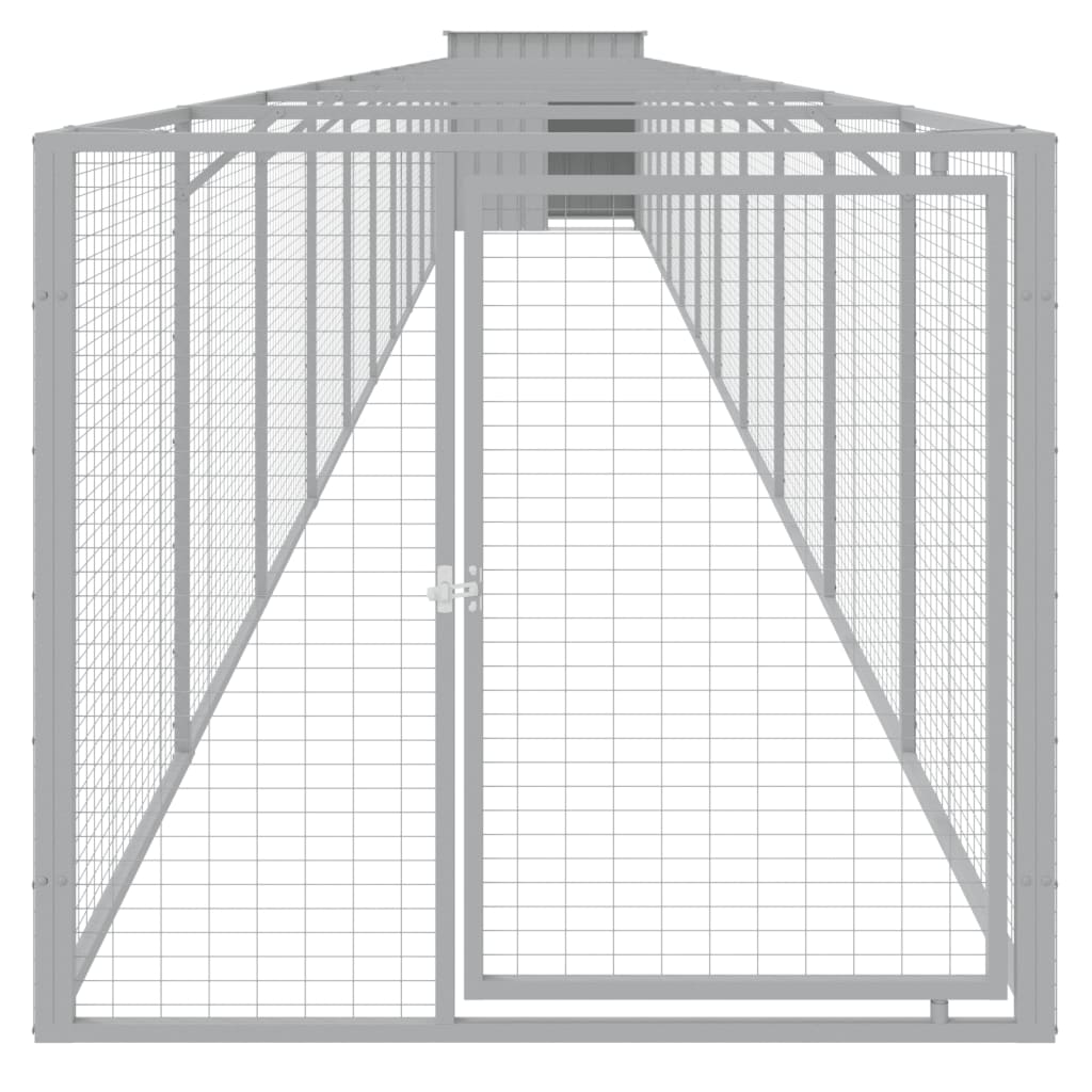 Koerakuut aedikuga, helehall, 110x1221x110 cm, teras