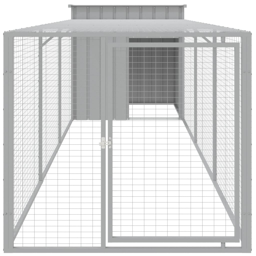 Kanapuur aedikuga, helehall, 110x405x110 cm, tsingitud teras