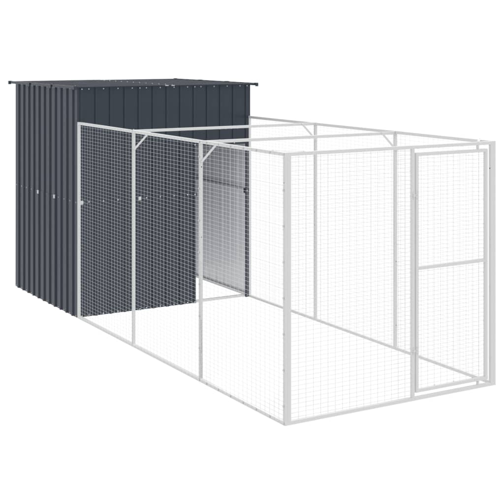 Koerakuut aedikuga, antratsiithall, 165x455x181 cm, teras