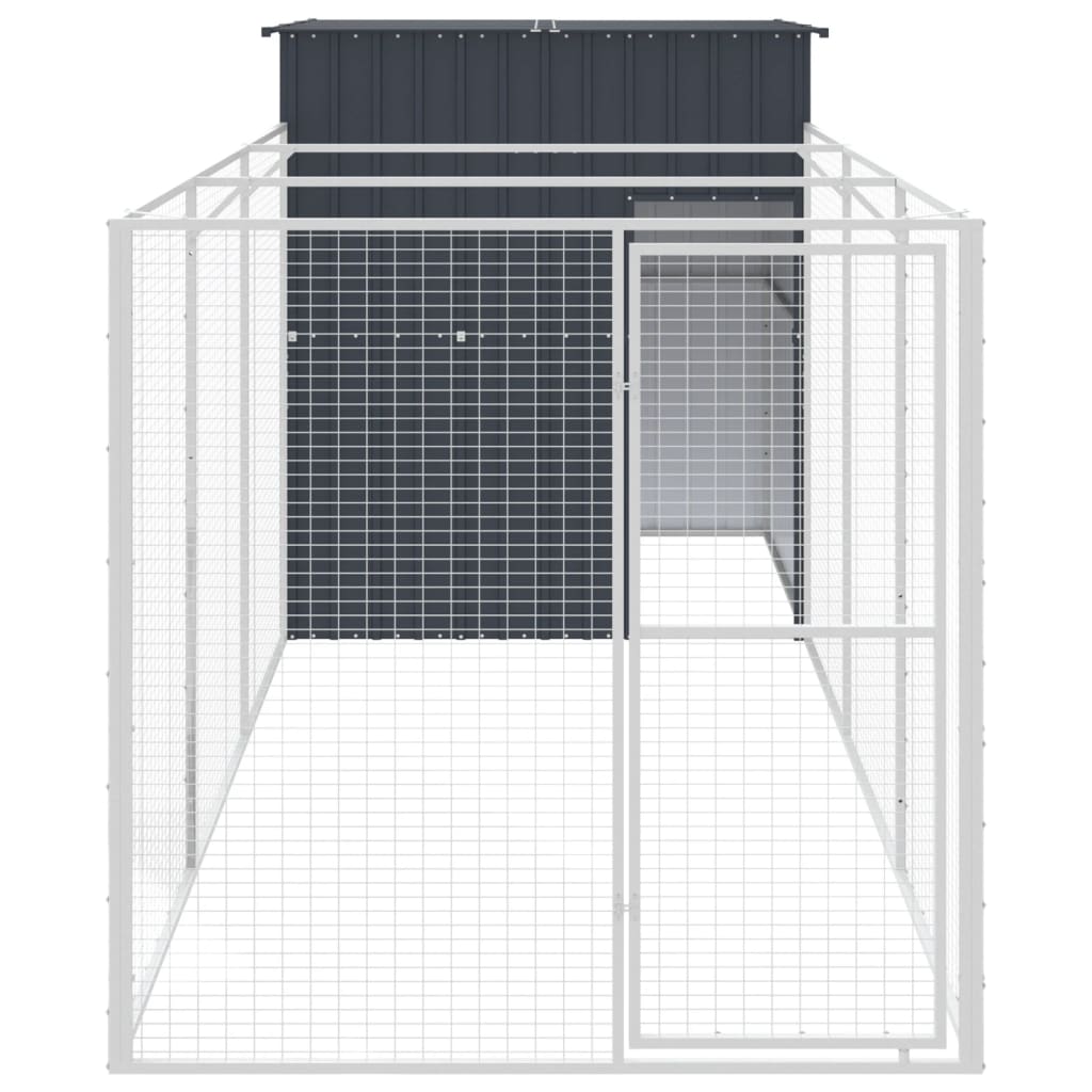Koerakuut aedikuga, antratsiithall, 165x455x181 cm, teras