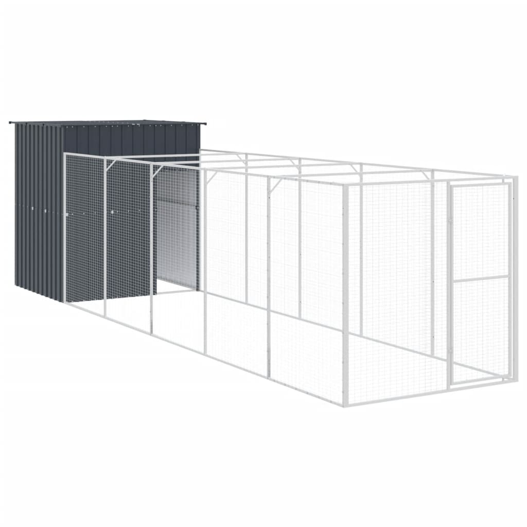 Koerakuut aedikuga, antratsiithall, 165x659x181 cm, teras