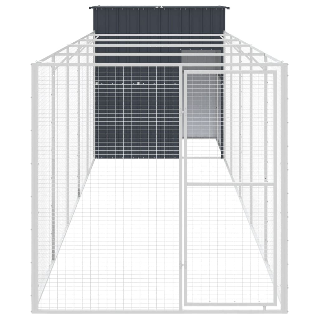 Koerakuut aedikuga, antratsiithall, 165x659x181 cm, teras