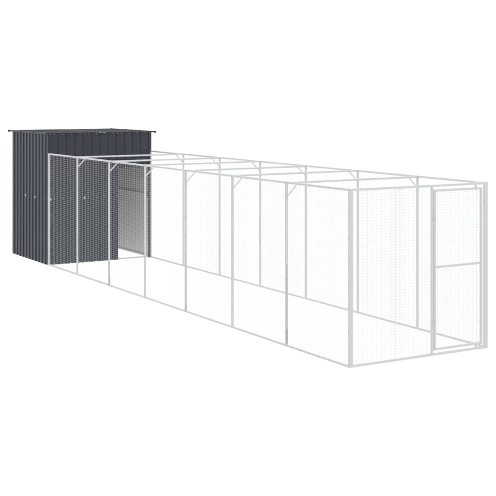 Koerakuut aedikuga, antratsiithall, 165x863x181 cm, teras