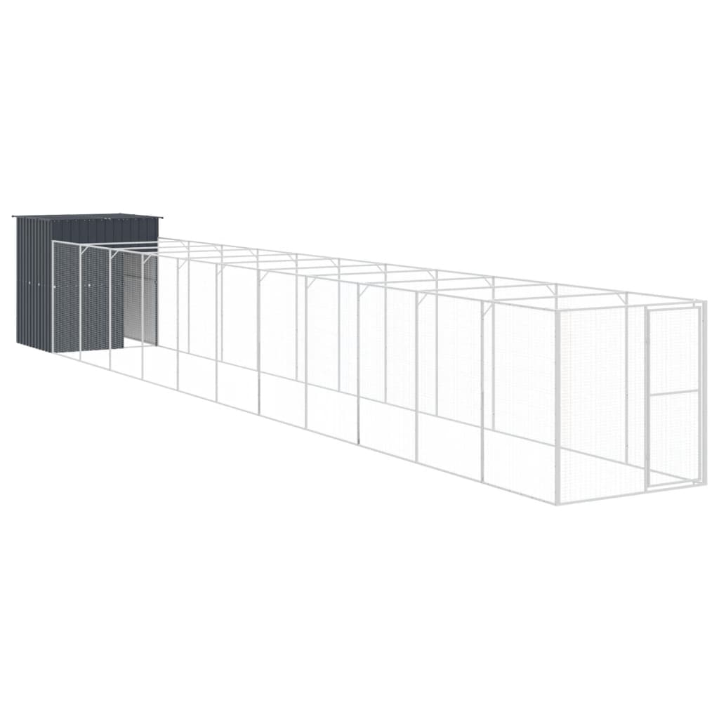 Koerakuut aedikuga, antratsiithall, 165x1271x181 cm, teras