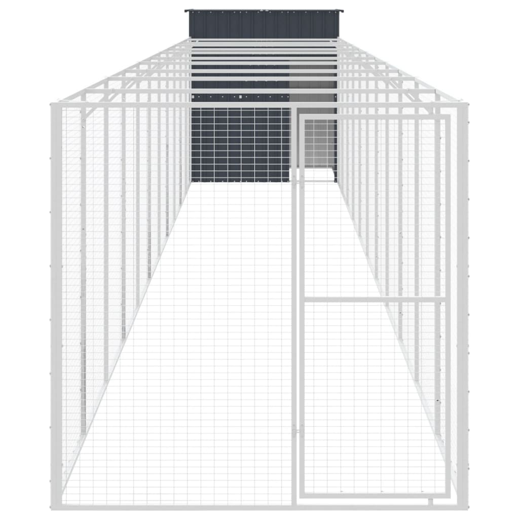 Koerakuut aedikuga, antratsiithall, 165x1271x181 cm, teras