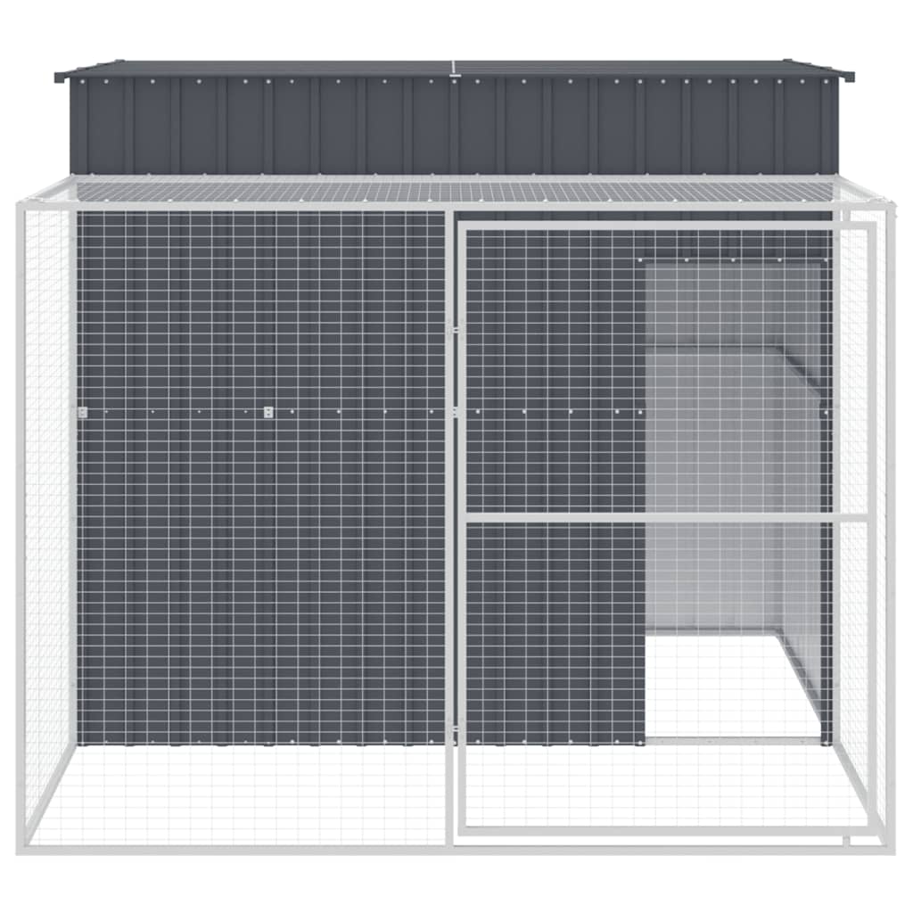 Koerakuut aedikuga, antratsiithall, 214x253x181 cm, teras