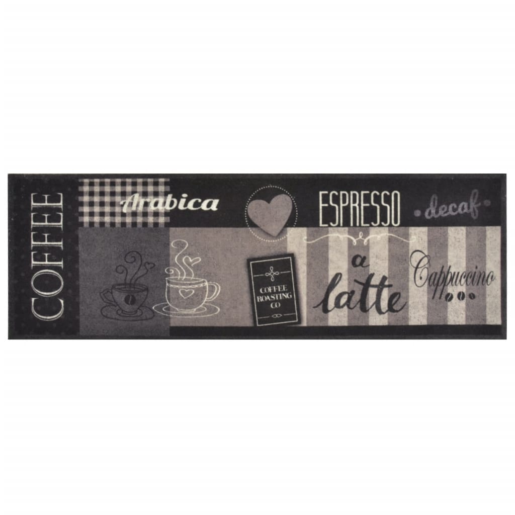 Köögivaip, pestav, coffee, must, 60 x 180 cm, samet