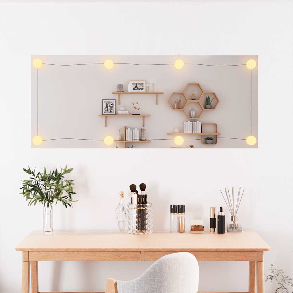 Seinapeegel LED-tuledega, 40 x 100 cm, klaas, ristkülik