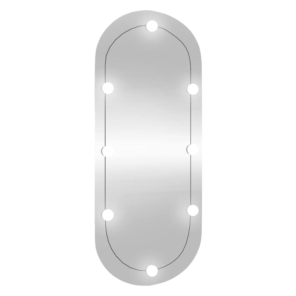 Seinapeegel LED-tuledega, 45 x 100 cm, klaas, ovaalne