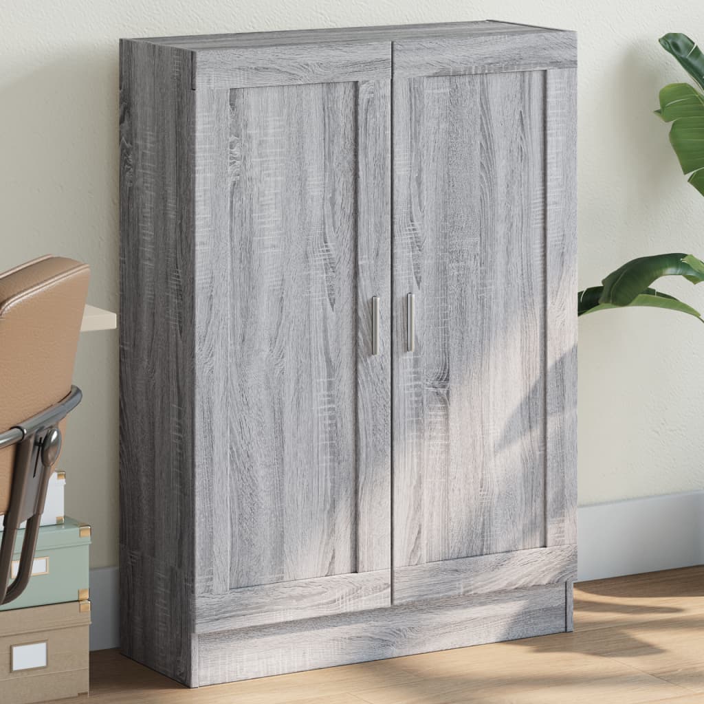 Raamatukapp, hall Sonoma tamm, 82,5 x 30,5 x 115 cm, tehispuit