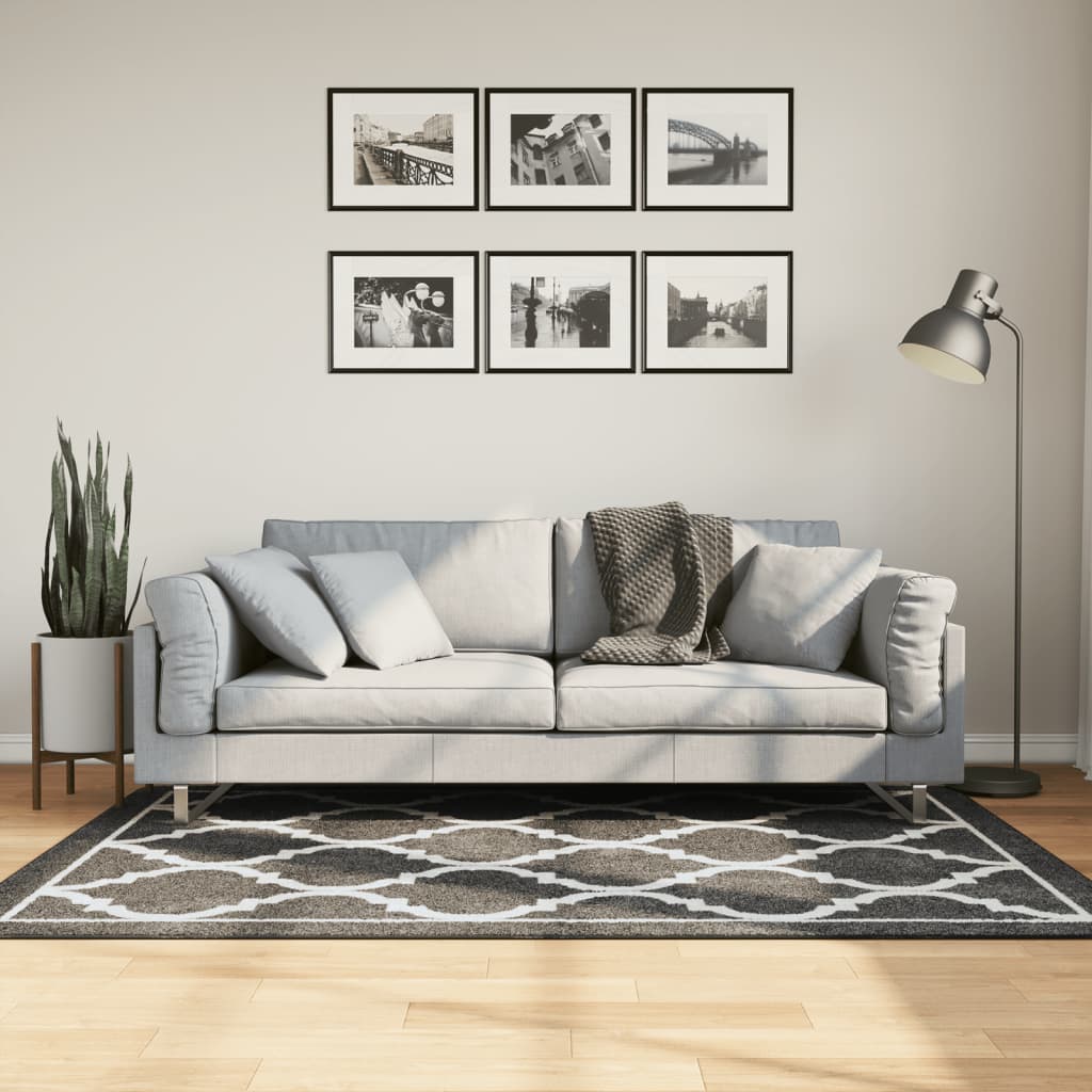 Vaip, pestav, must ja valge, 120 x 180 cm