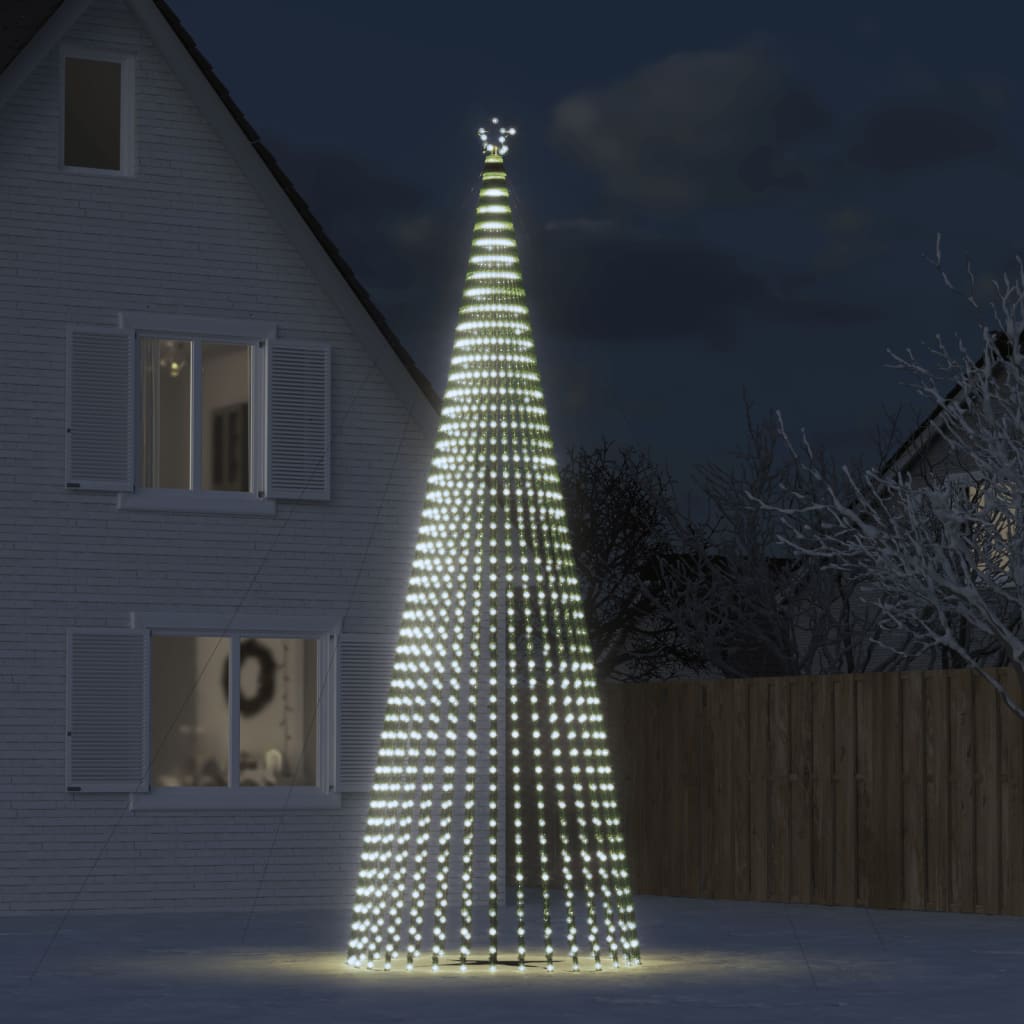 LED jõulupuu, 1544 LEDi, külm valge, 500 cm