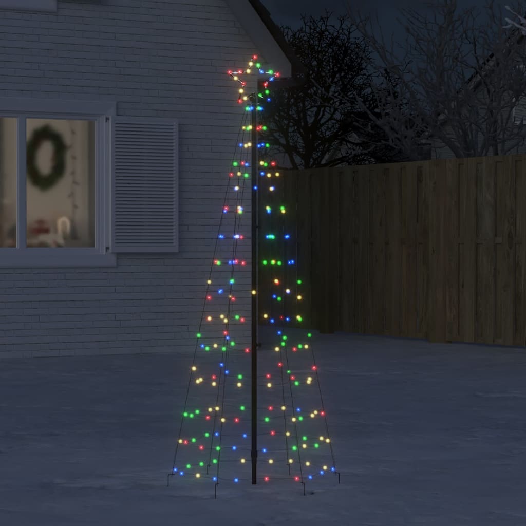 LED-jõulupuu naeltega, 220 LEDi, värviline, 180 cm