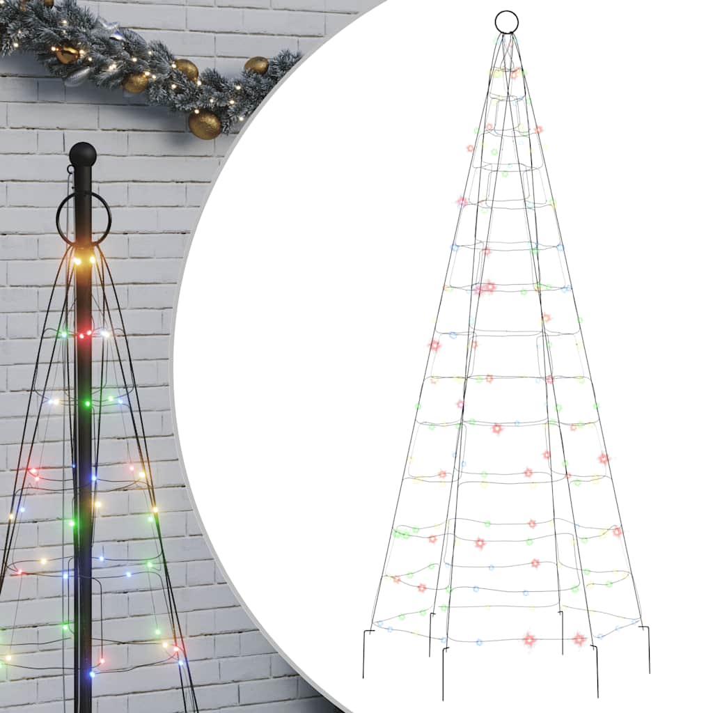 LED jõulupuu, värviline, 200 LEDi, 180 cm
