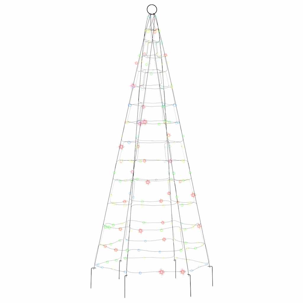 LED jõulupuu, värviline, 200 LEDi, 180 cm