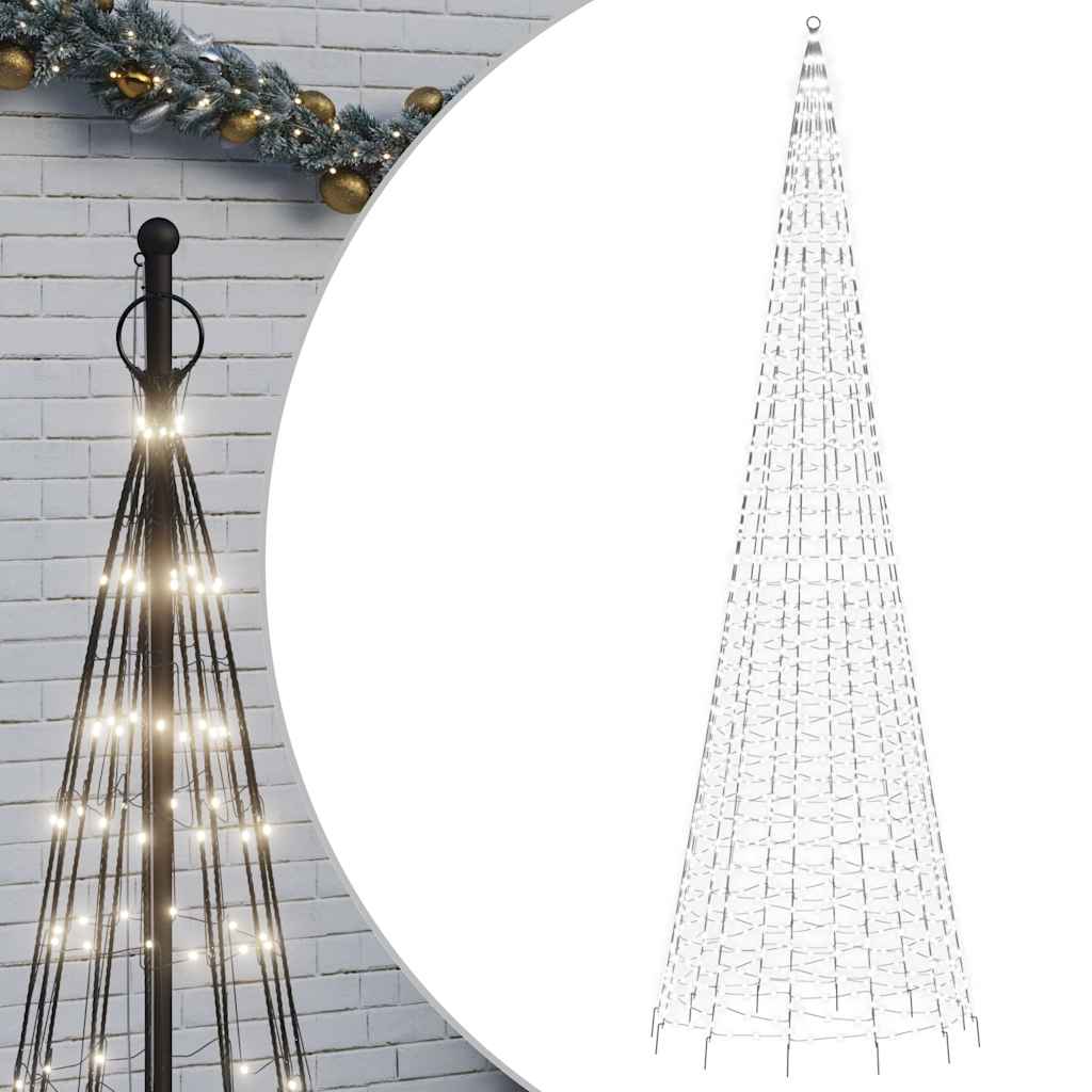 LED jõulupuu, külm valge, 1534 LEDi, 500 cm