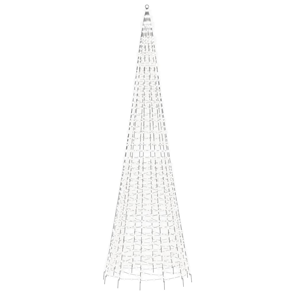 LED jõulupuu, külm valge, 1534 LEDi, 500 cm
