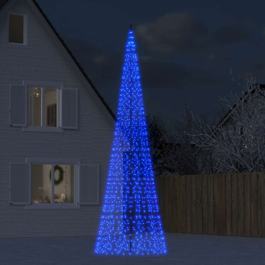 LED jõulupuu, sinine, 1534 LEDi, 500 cm