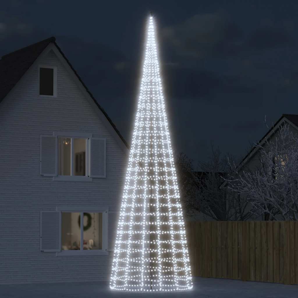 LED jõulupuu, külm valge, 3000 LEDi, 800 cm