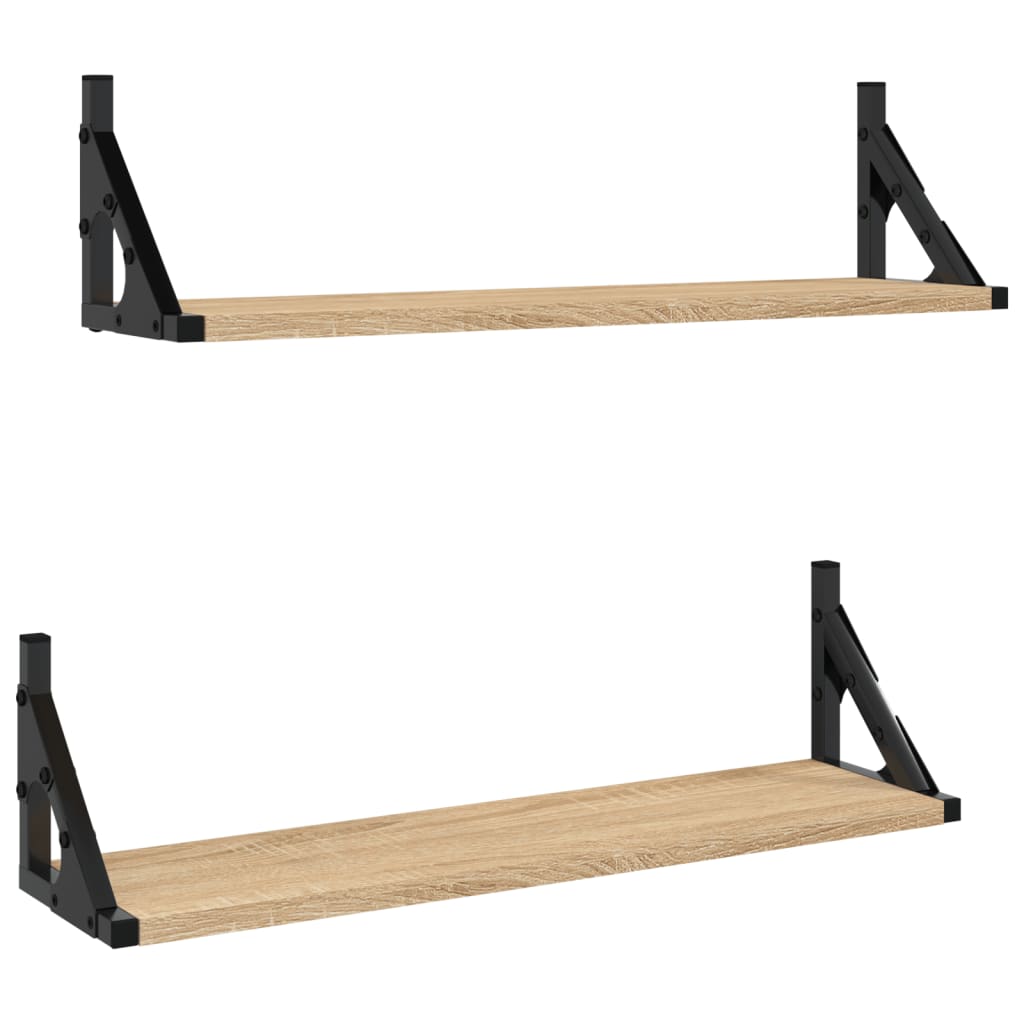 Seinariiulid 2 tk, Sonoma tamm, 60 x 15 x 15,5 cm