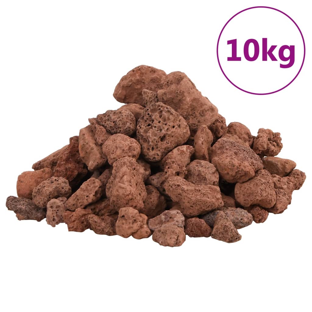 Vulkaanilised kivimid 10 kg, punane, 1-2 cm
