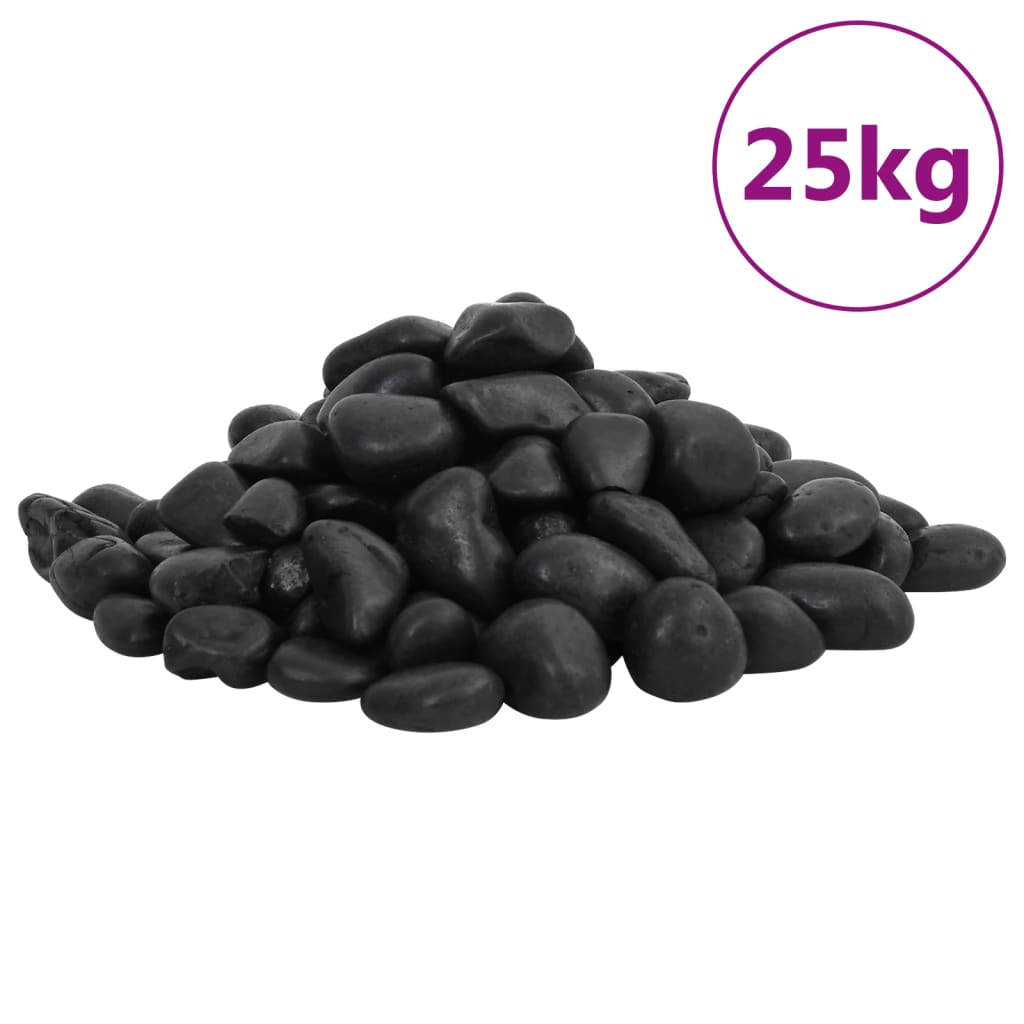 Poleeritud veerkivi 25 kg, must, 2-5 cm