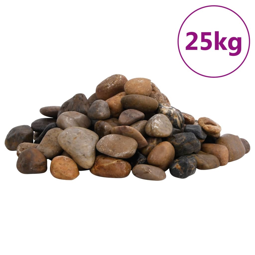 Poleeritud veerkivi 25 kg, erivärvi, 2-5 cm