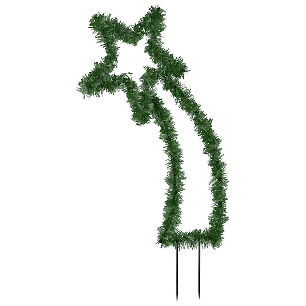 Jõulukaunistus meteoor koos vaiadega, 80 LEDi, 62 cm