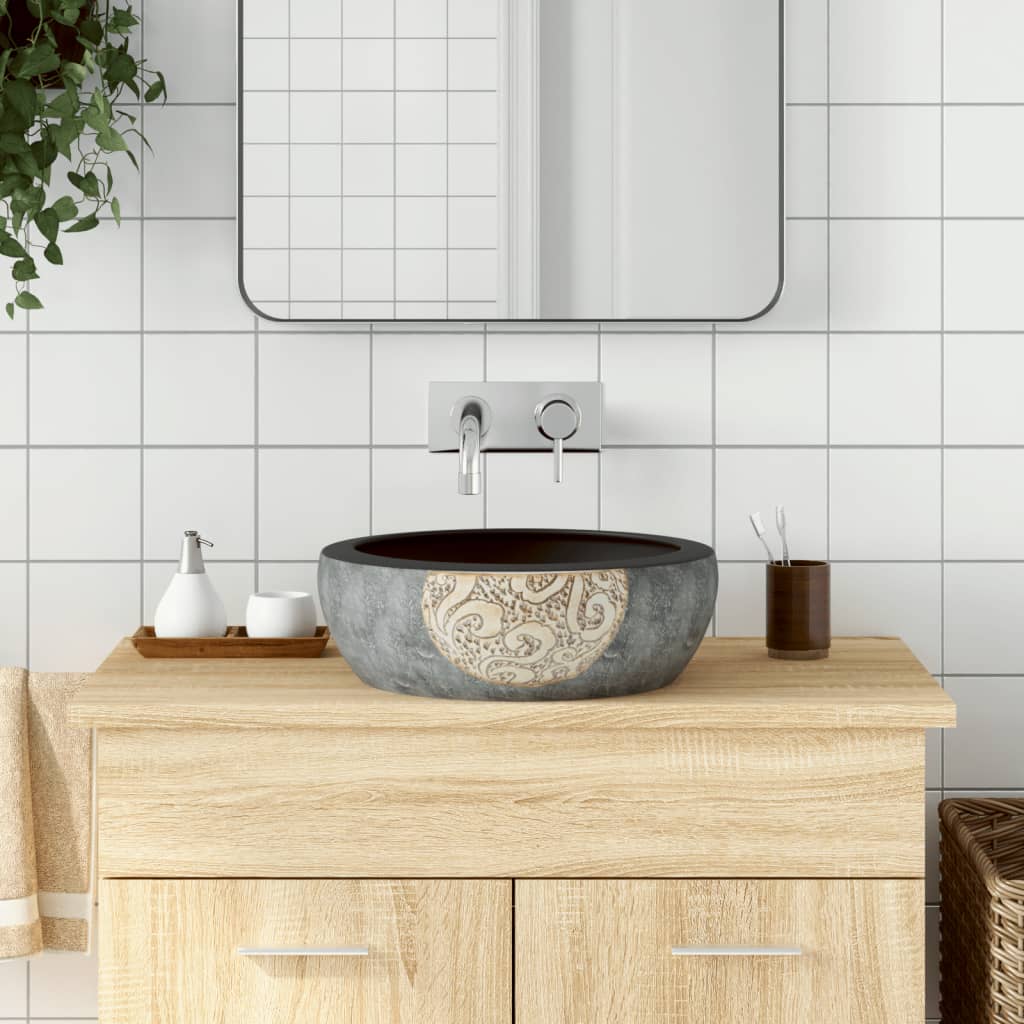 Valamu tööpinnale, must ja pruun, ümar, Φ41x14, keraamiline