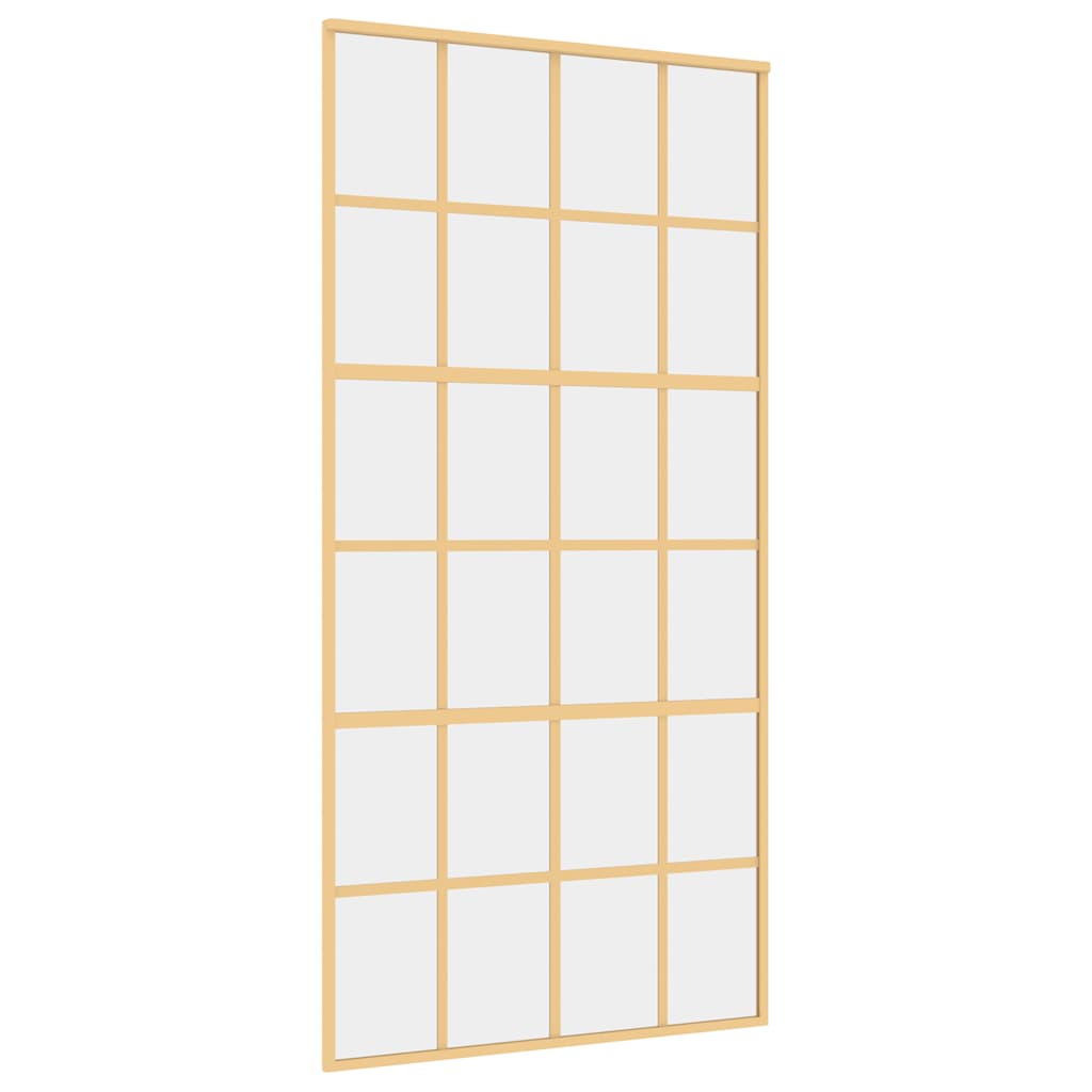 Liuguks, kuldne, 102,5x205 cm, läbipaistev ESG-klaas/alumiinium