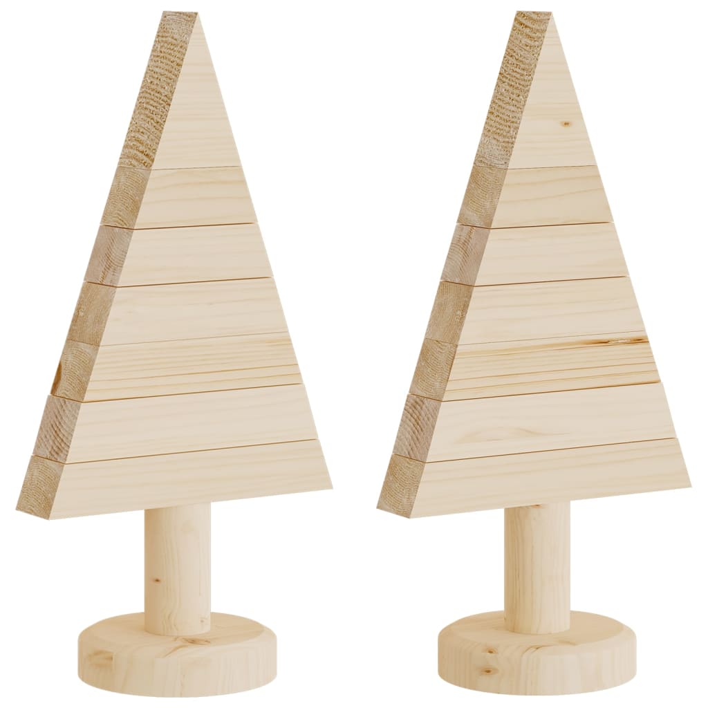 Puidust jõulupuud kaunistuseks 2 tk, 30 cm, männipuit