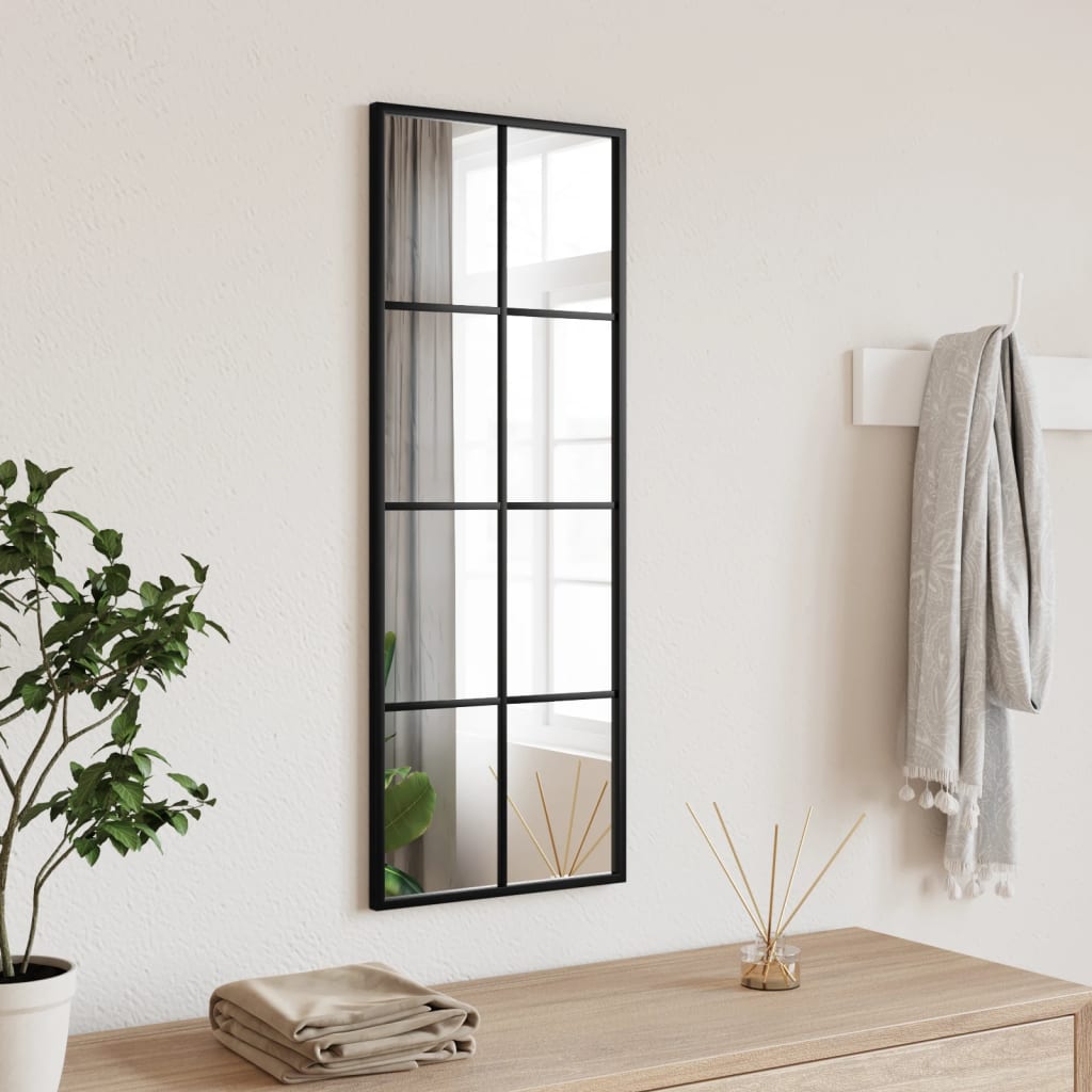 Seinapeegel, must, 30 x 80 cm, ristkülikukujuline, raud