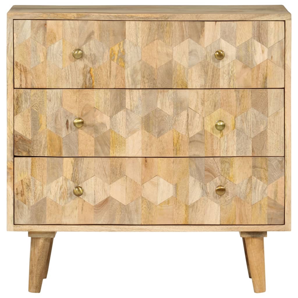 Sahtlitega kapp 70 x 35 x 70 cm täispuidust mangopuust