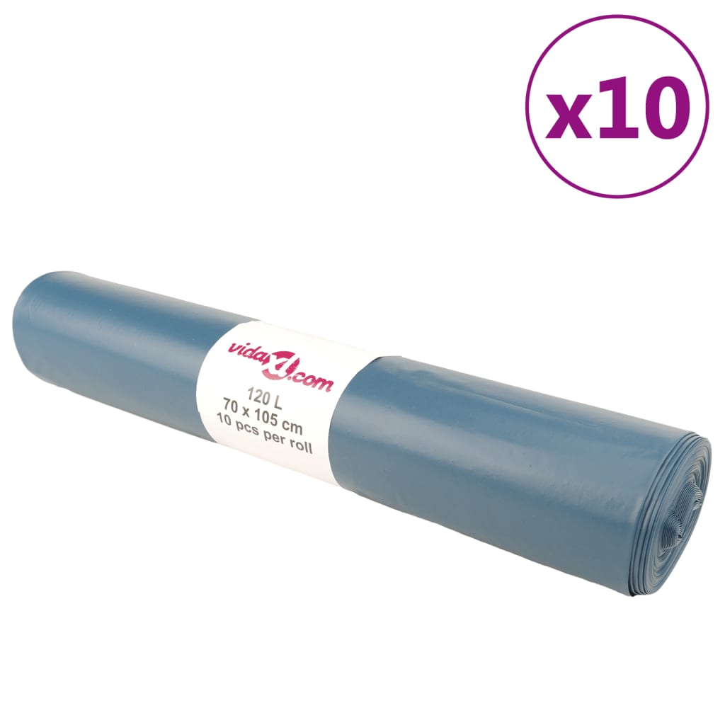 Prügikotid, 100 tk, sinine, 120 l