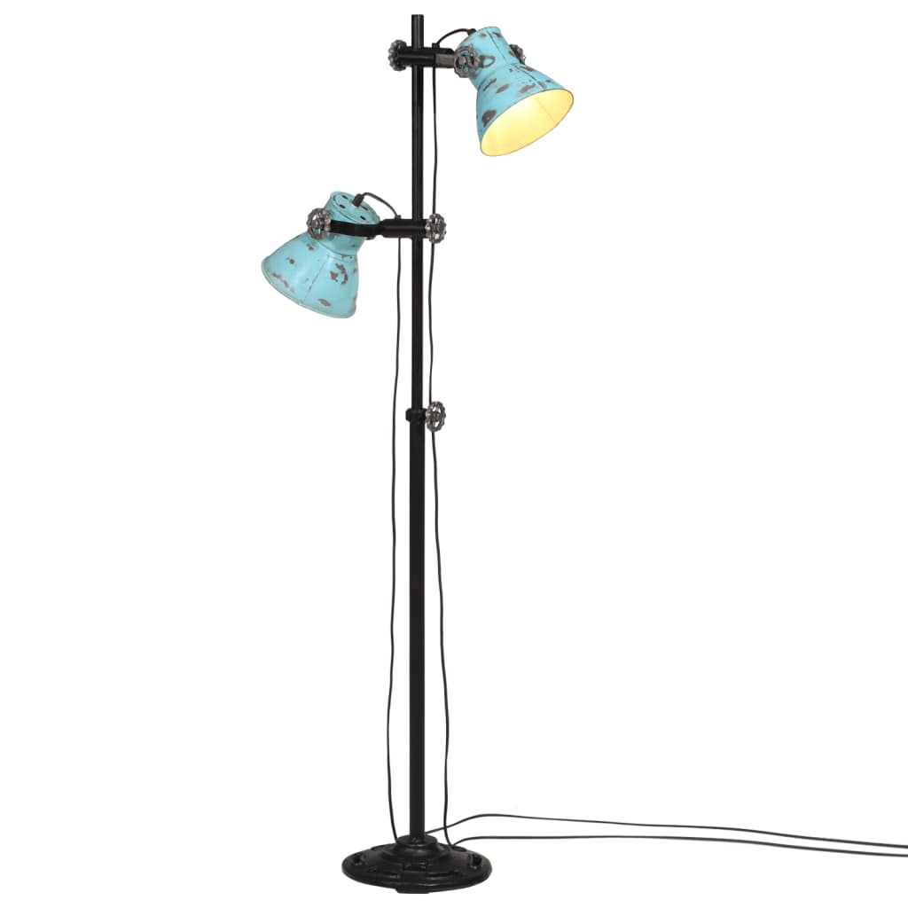 Põrandalamp, 25 W, kulunud sinine, 25 x 25 x 90/140 cm, E27