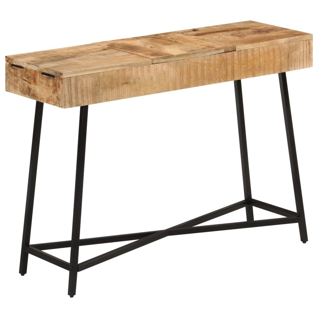 Tualettlaud 105x35x75 cm töötlemata mangopuit ja raud